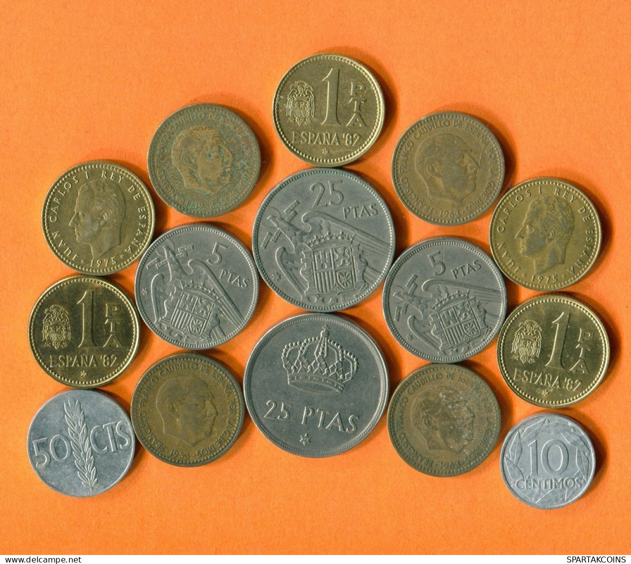 SPAIN Coin SPANISH Coin Collection Mixed Lot #L10223.1.U.A - Autres & Non Classés