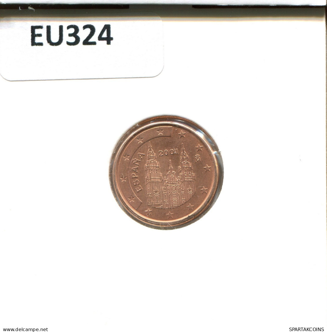 1 EURO CENT 2001 SPAIN Coin #EU324.U.A - Spanien