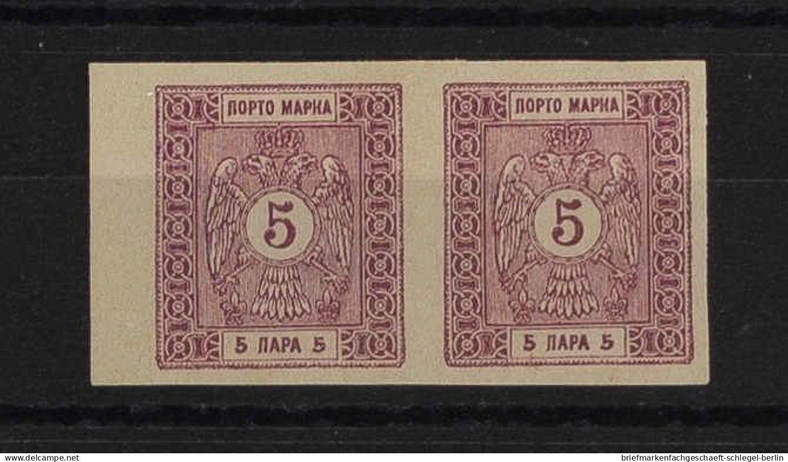Serbien, 1898, 6 X U, Ohne Gummi - Serbie