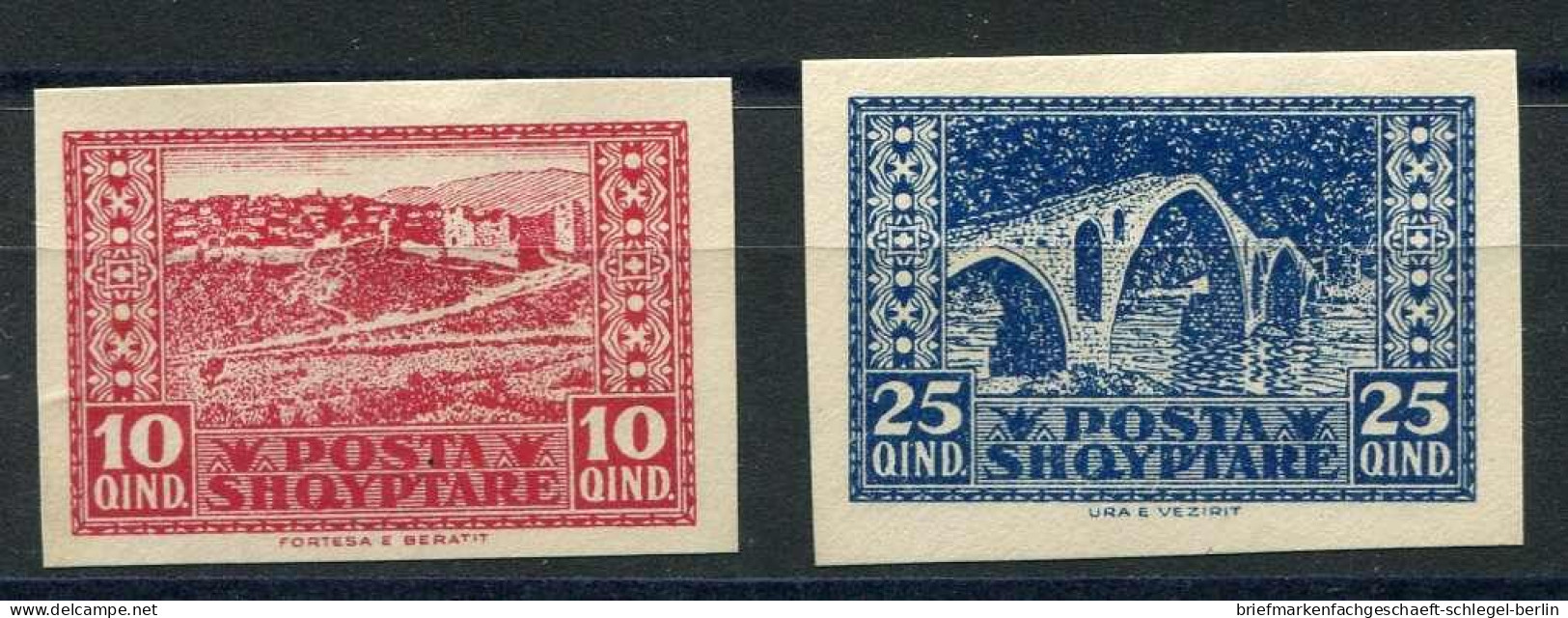 Albanien, 1922, 85-86 U, Ohne Gummi - Albanië