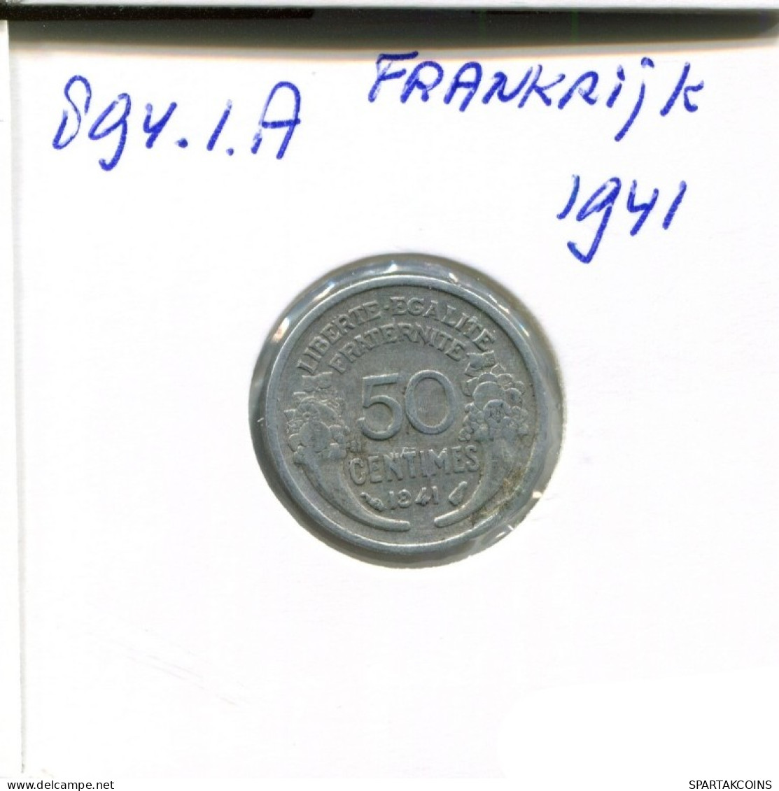 50 CENTIMES 1941 FRANKREICH FRANCE Französisch Münze #AN219.D.A - 50 Centimes