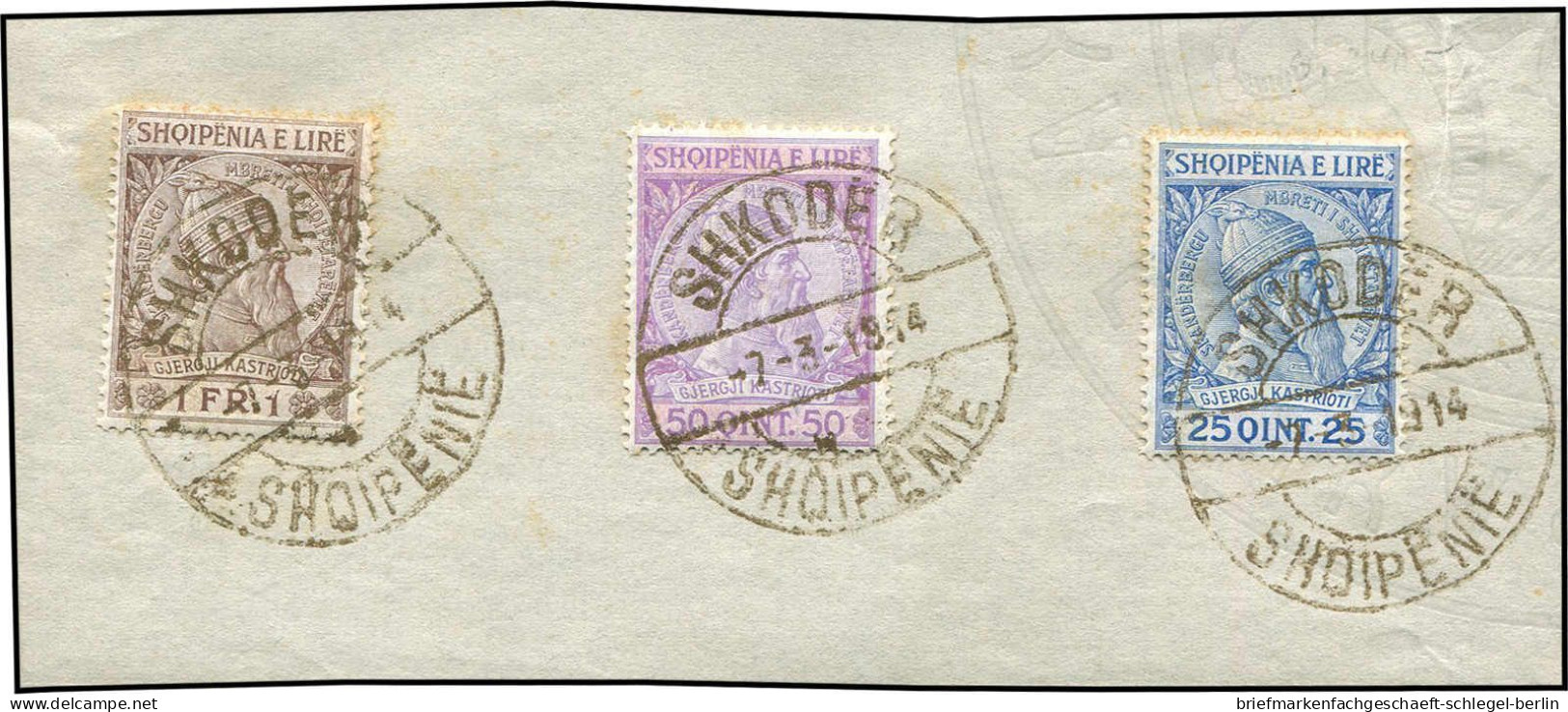 Albanien, 1913, 29-34, Briefstück - Albanie