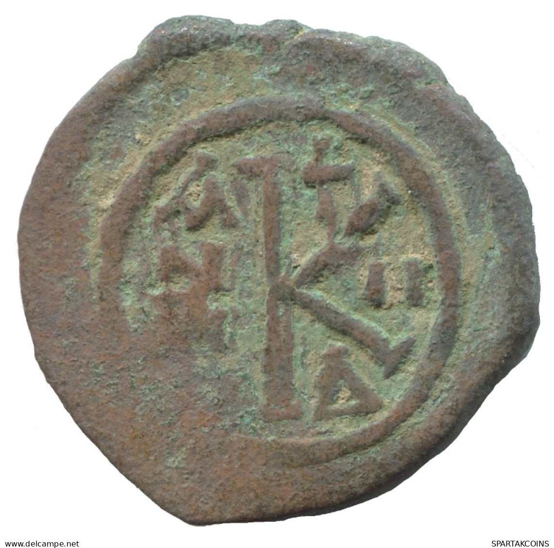 FLAVIUS MAURICIUS 1/2 FOLLIS Antique BYZANTIN Pièce 5.7g/27mm #AA520.19.F.A - Byzantinische Münzen