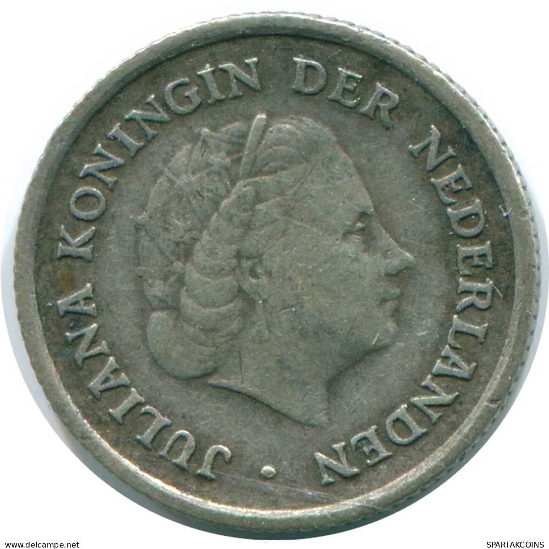 1/10 GULDEN 1962 ANTILLAS NEERLANDESAS PLATA Colonial Moneda #NL12449.3.E.A - Netherlands Antilles