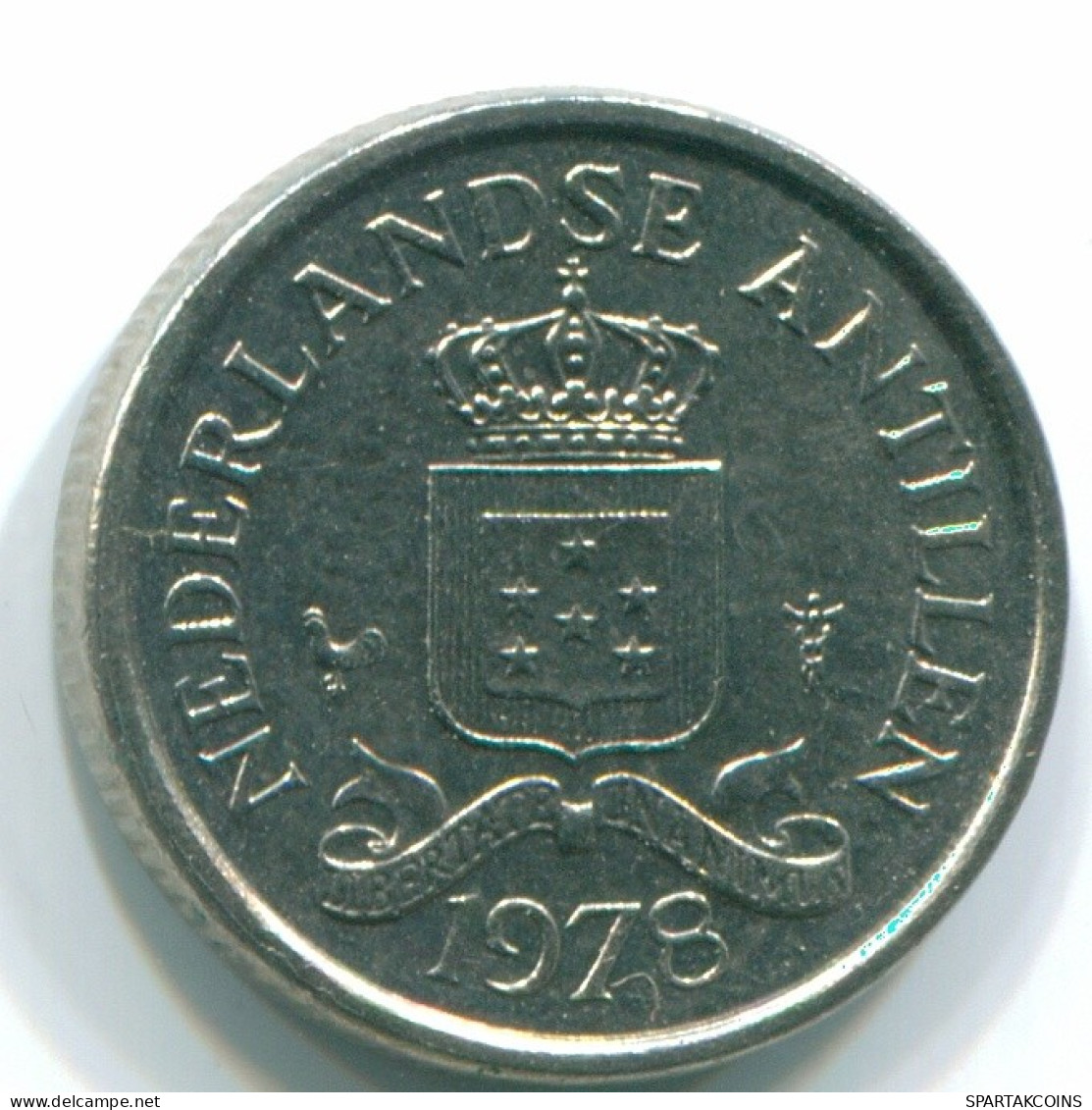 10 CENTS 1978 ANTILLES NÉERLANDAISES Nickel Colonial Pièce #S13559.F.A - Netherlands Antilles