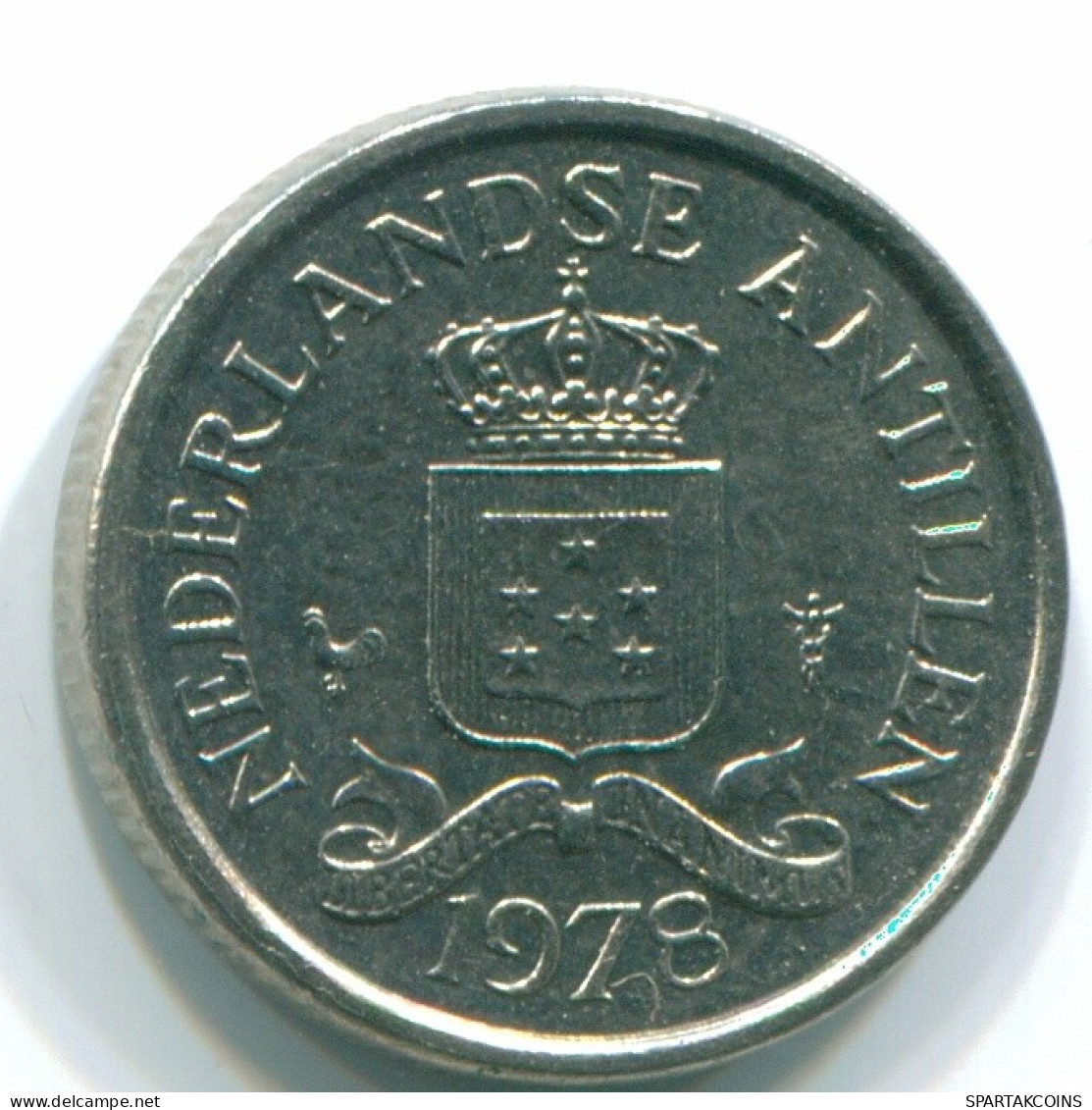 10 CENTS 1978 ANTILLES NÉERLANDAISES Nickel Colonial Pièce #S13559.F.A - Niederländische Antillen