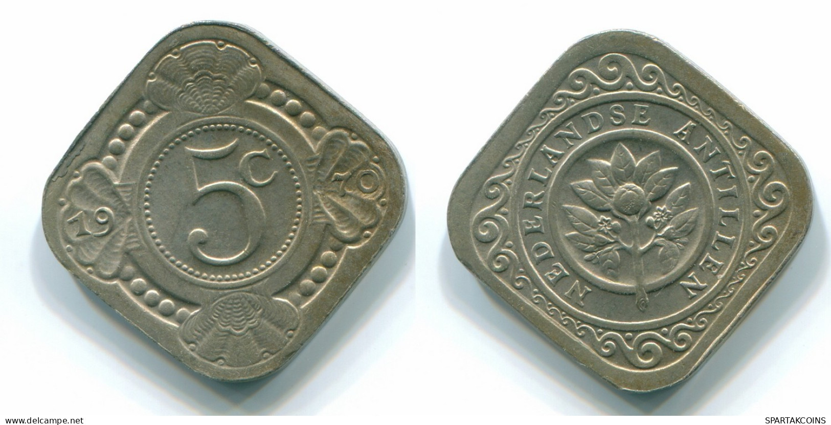 5 CENTS 1970 ANTILLES NÉERLANDAISES Nickel Colonial Pièce #S12518.F.A - Niederländische Antillen