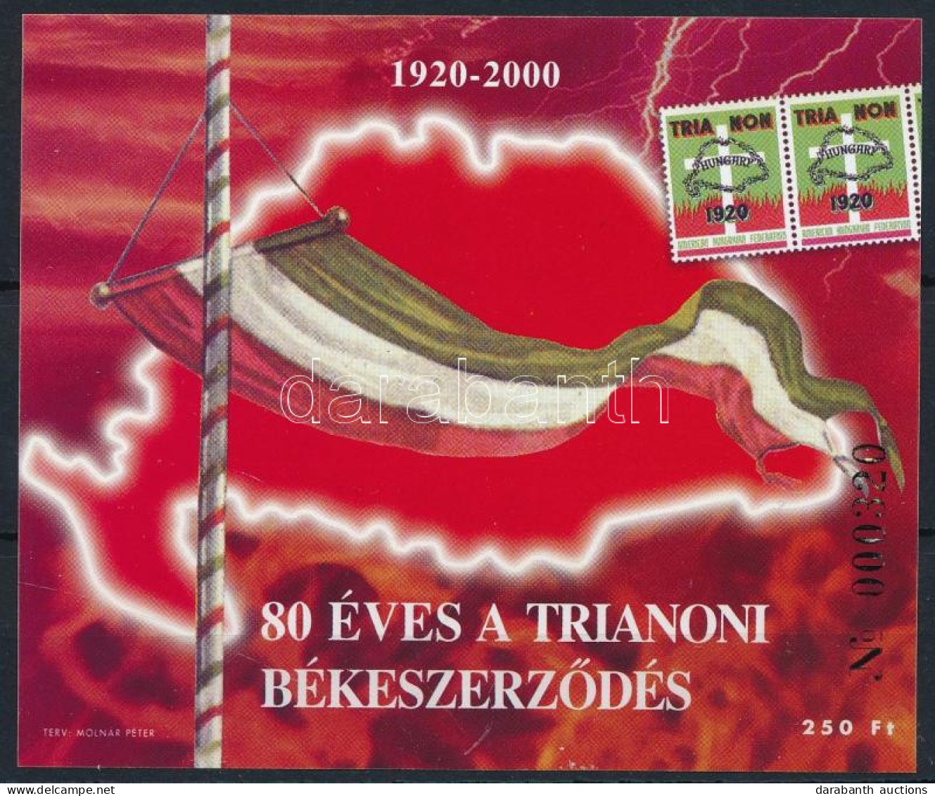 ** 2000 80 éves A Trianoni Békeszerződés Emlékív - Other & Unclassified