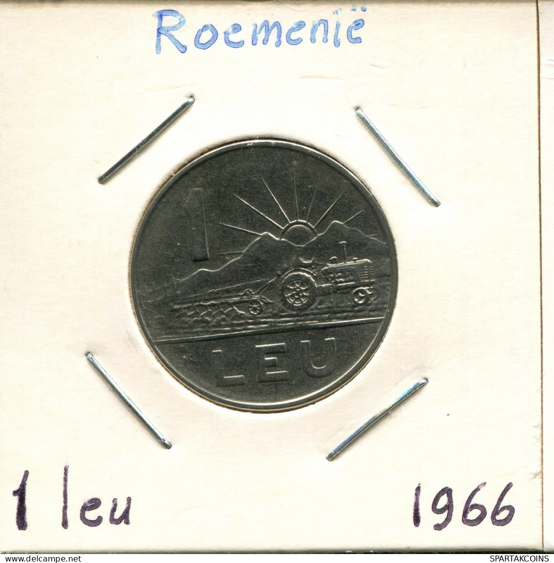 1 LEU 1966 ROMÁN OMANIA Moneda #AP663.2.E.A - Rumänien