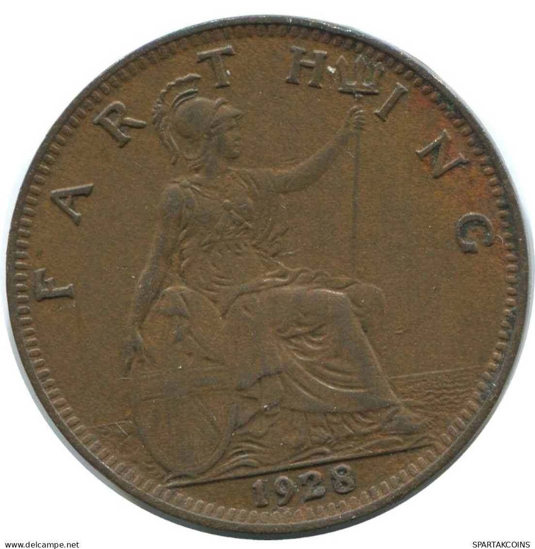 FARTHING 1928 UK GBAN BRETAÑA GREAT BRITAIN Moneda #AG772.1.E.A - B. 1 Farthing