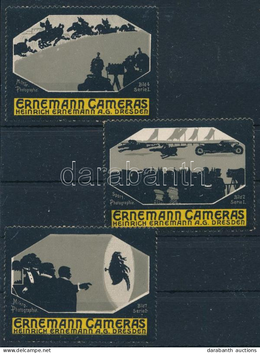 Cca 1910 Ernemann Cameras 3 Db Levélzáró - Non Classés
