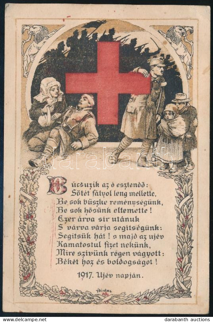 1917. Január 1. I. Világháborús Újévi Köszöntő Lap - Altri & Non Classificati