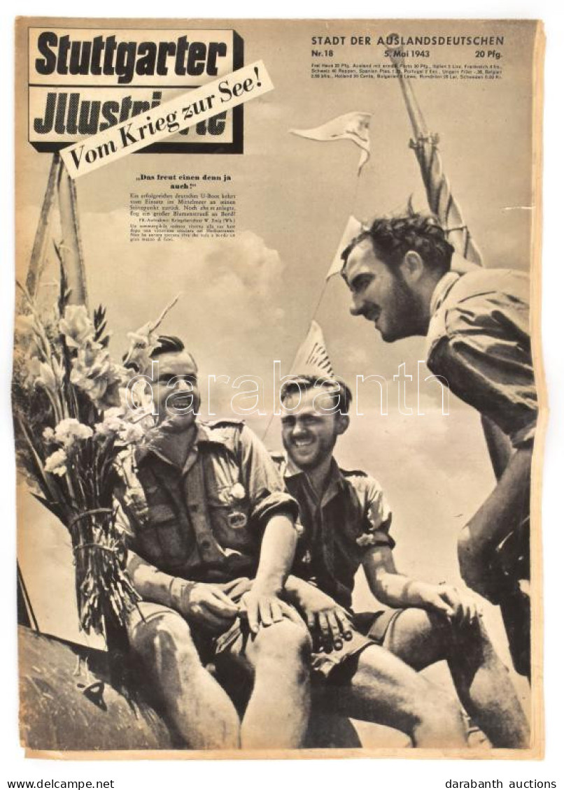 1944 A Stuttgarter Illustrierte C. Német Háborús Magazin Május 5. Száma Fekete-fehér Fotókkal, - Sonstige & Ohne Zuordnung