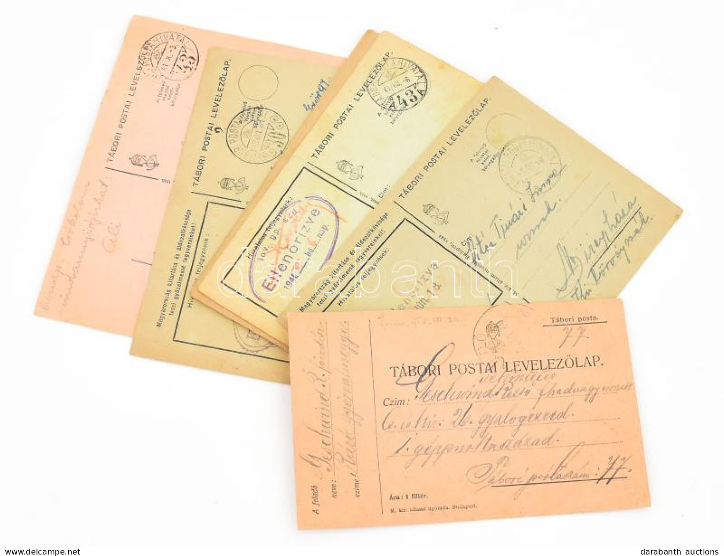 1915-1943 Tábori Posta Levelezőlapok, 10 Db - Altri & Non Classificati