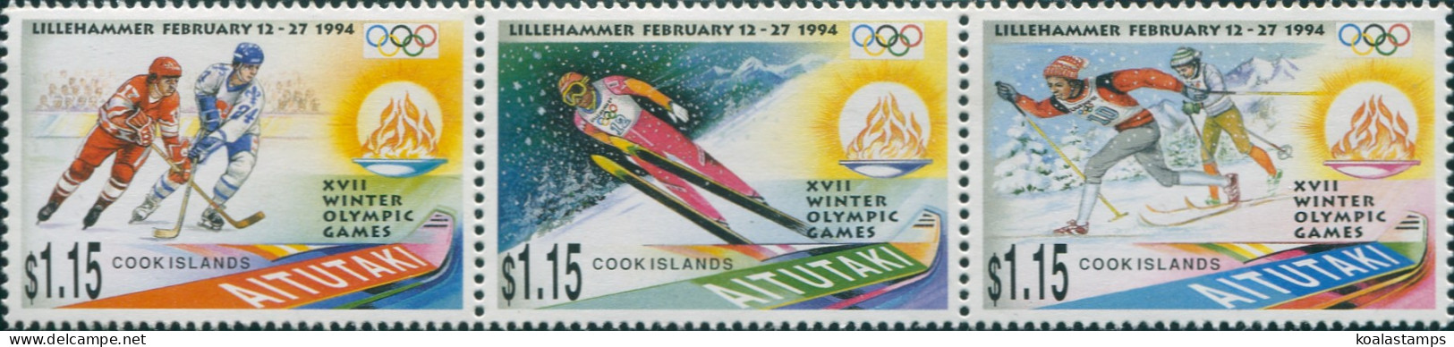 Aitutaki 1994 SG658-660 Winter Olympics Set MNH - Cookeilanden