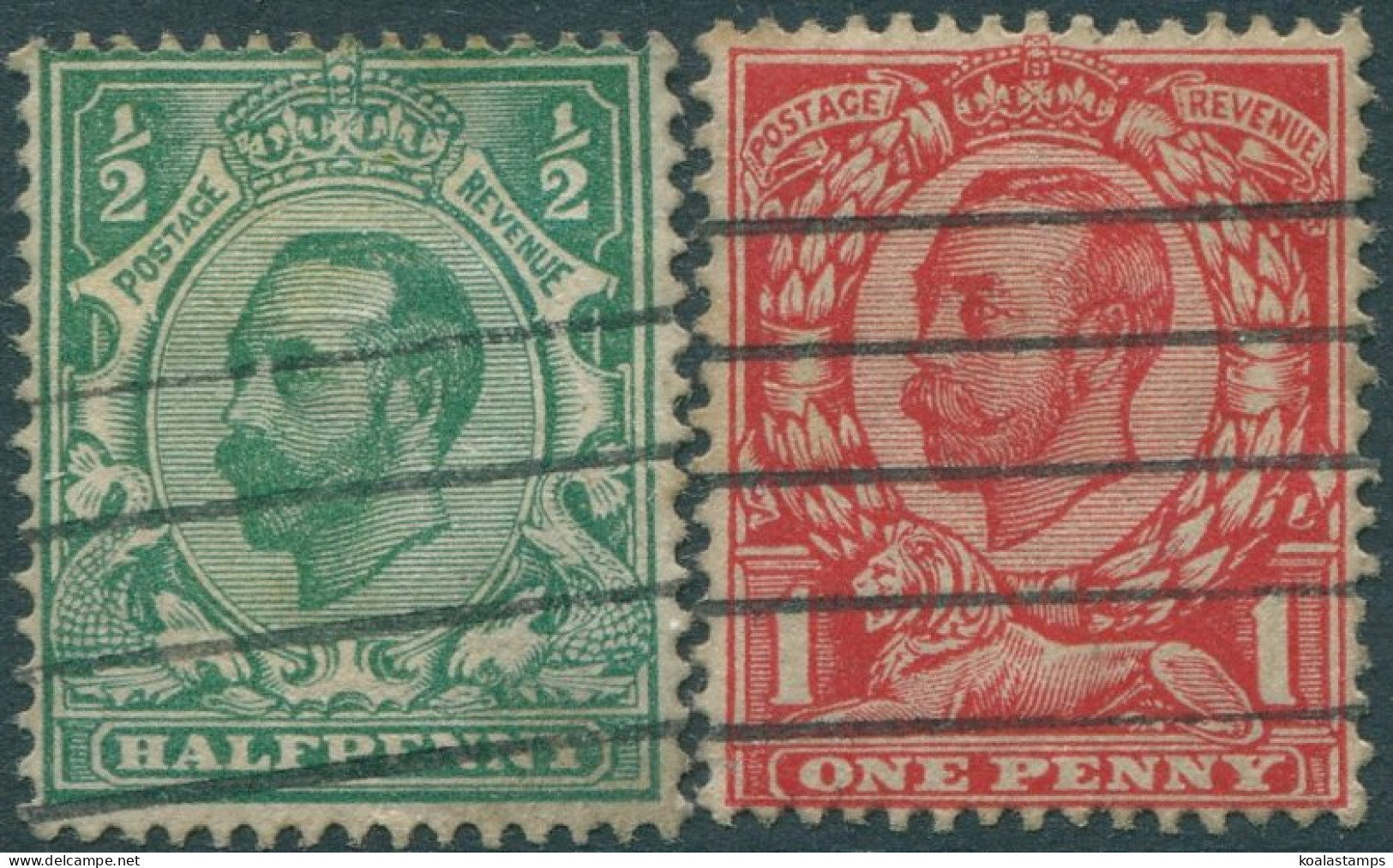 Great Britain 1912 SG340-341 KGV Set Of 2 #5 FU (amd) - Zonder Classificatie