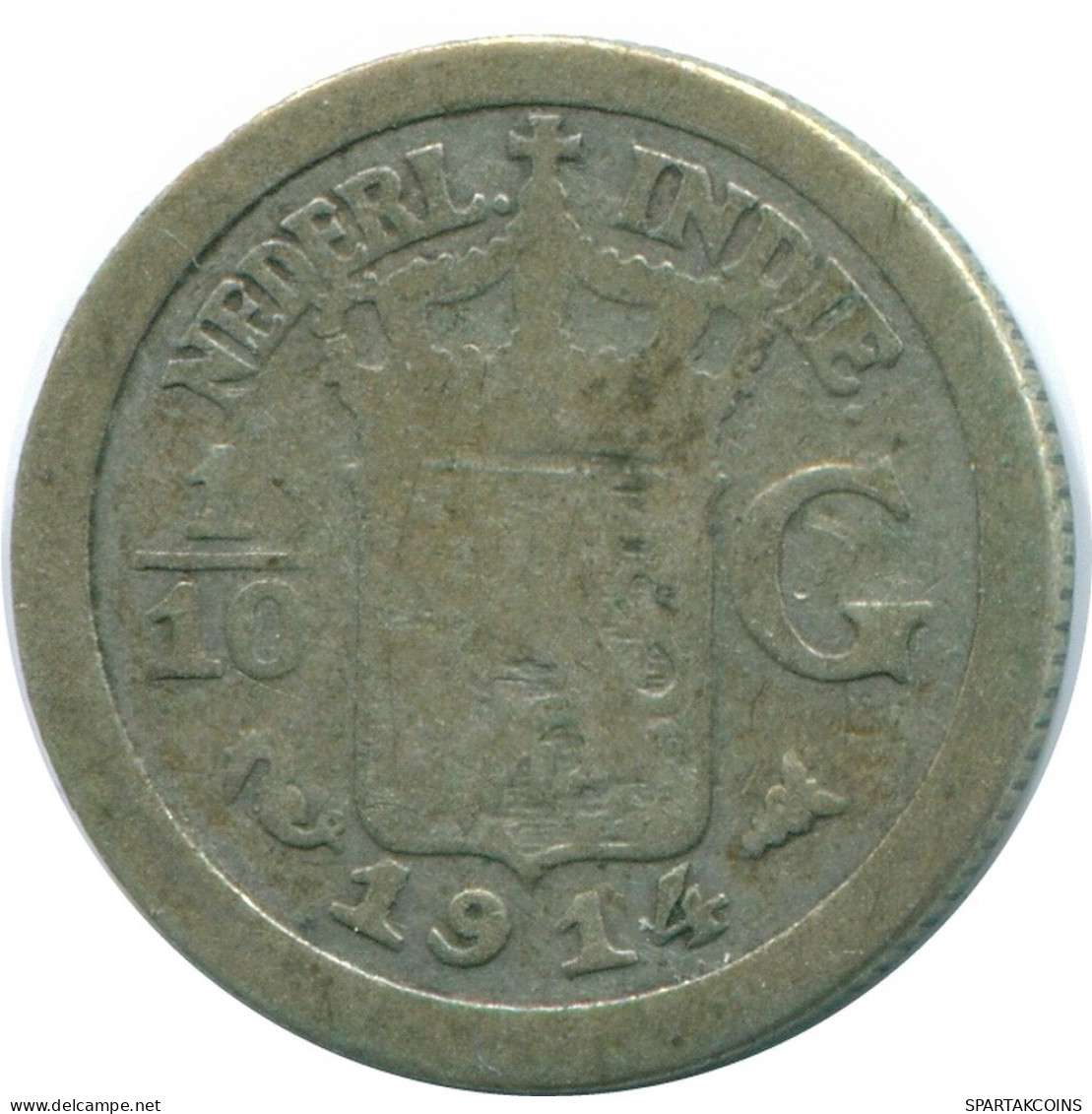 1/10 GULDEN 1914 INDIAS ORIENTALES DE LOS PAÍSES BAJOS PLATA #NL13303.3.E.A - Indes Néerlandaises