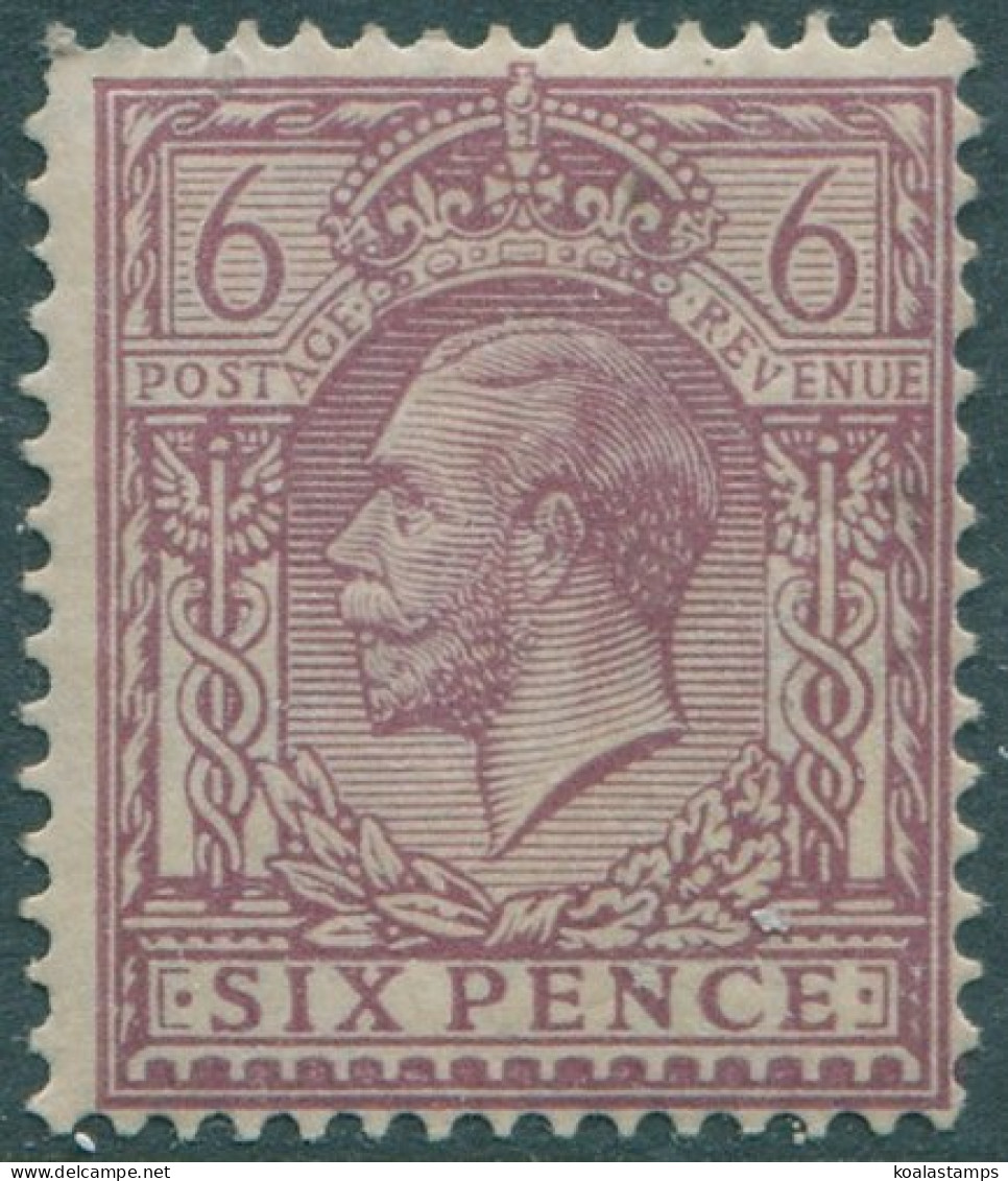 Great Britain 1924 SG426a 6d Purple KGV MLH (amd) - Ohne Zuordnung