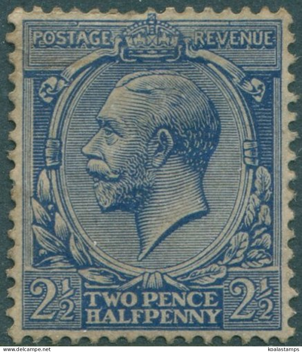Great Britain 1912 SG372 2½d Blue KGV MLH (amd) - Unclassified