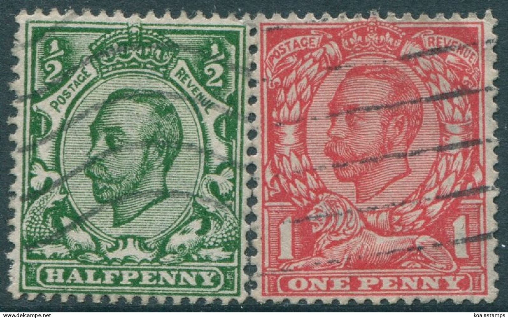 Great Britain 1912 SG340-341 KGV Set Of 2 #8 FU (amd) - Unclassified