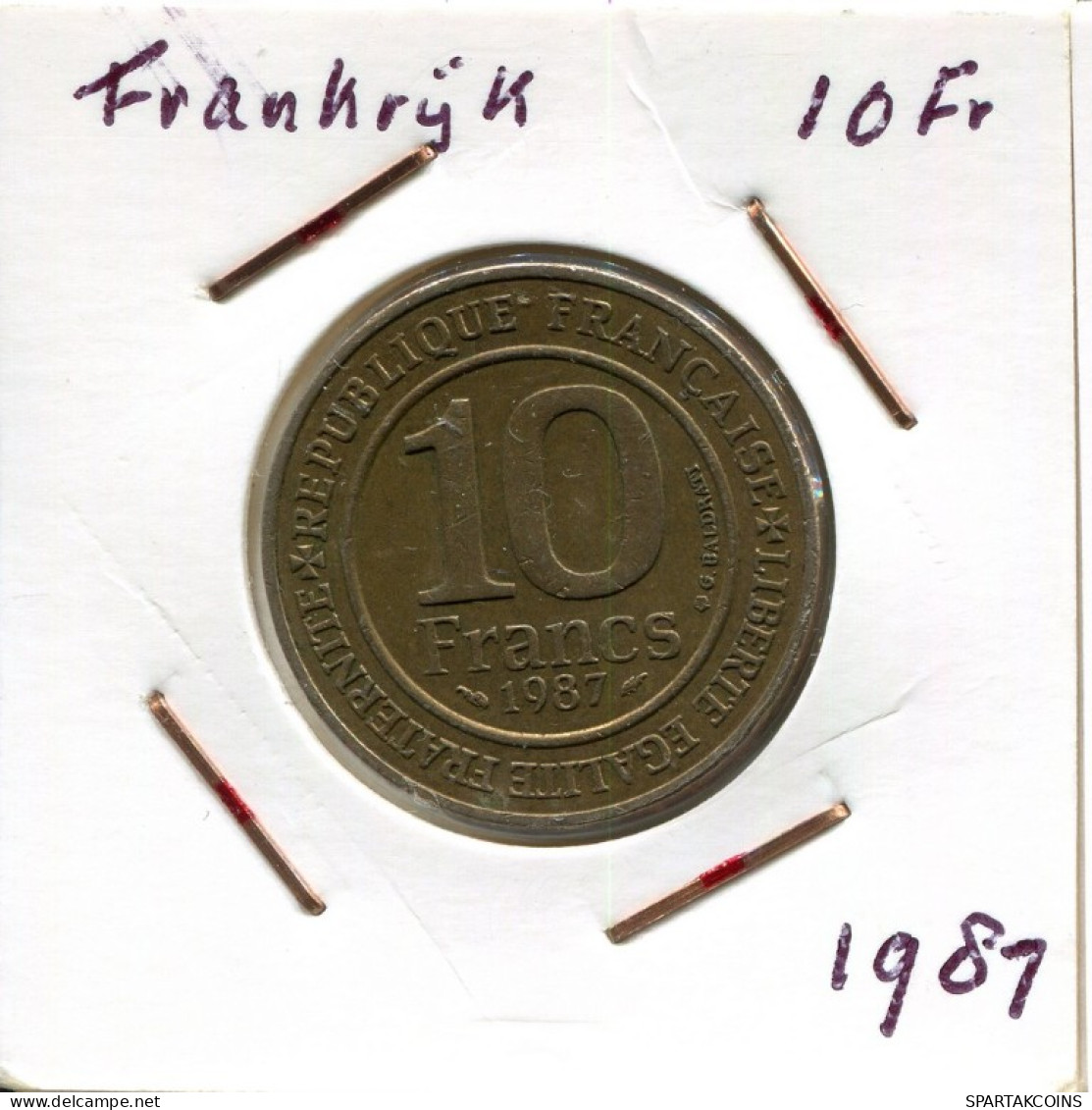 10 FRANCS 1987 FRANCIA FRANCE Moneda #AM672.E.A - 10 Francs