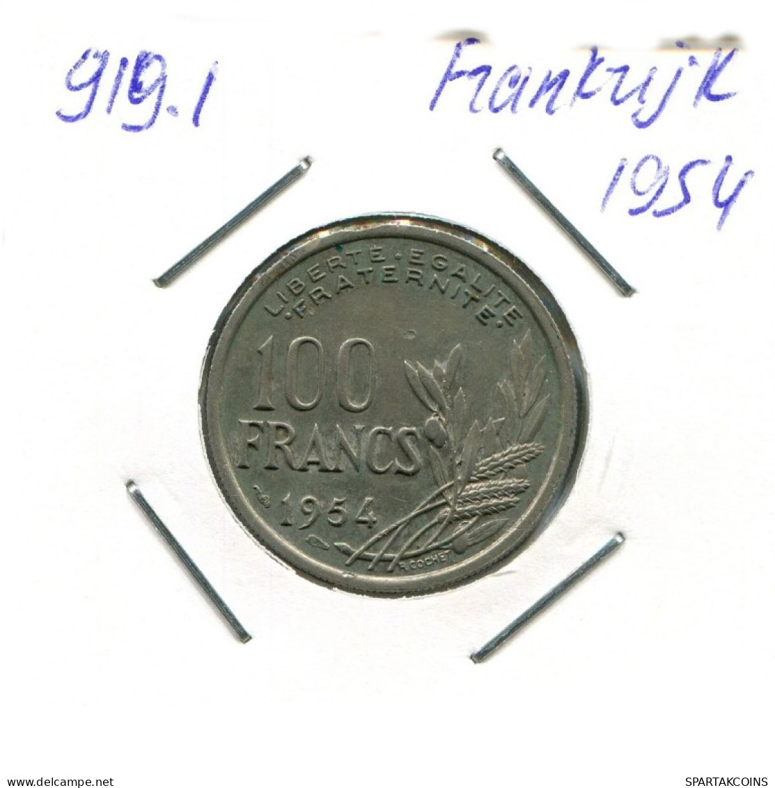 50 FRANCS 1954 FRANCIA FRANCE Moneda #AN478.E.A - 50 Francs