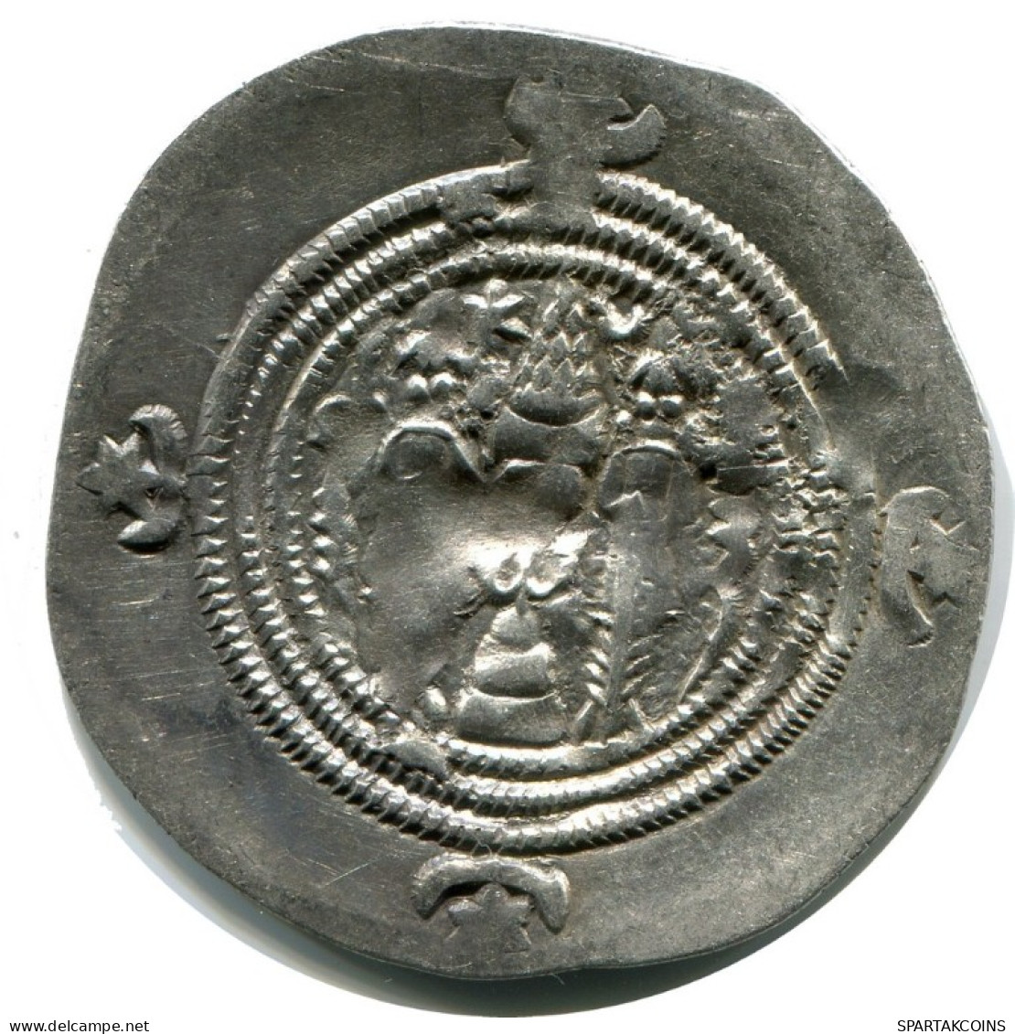 SASSANIAN KHUSRU II AD 590-627 AR Drachm Mitch-ACW.1111-1223 #AH215.45.E.A - Oriental