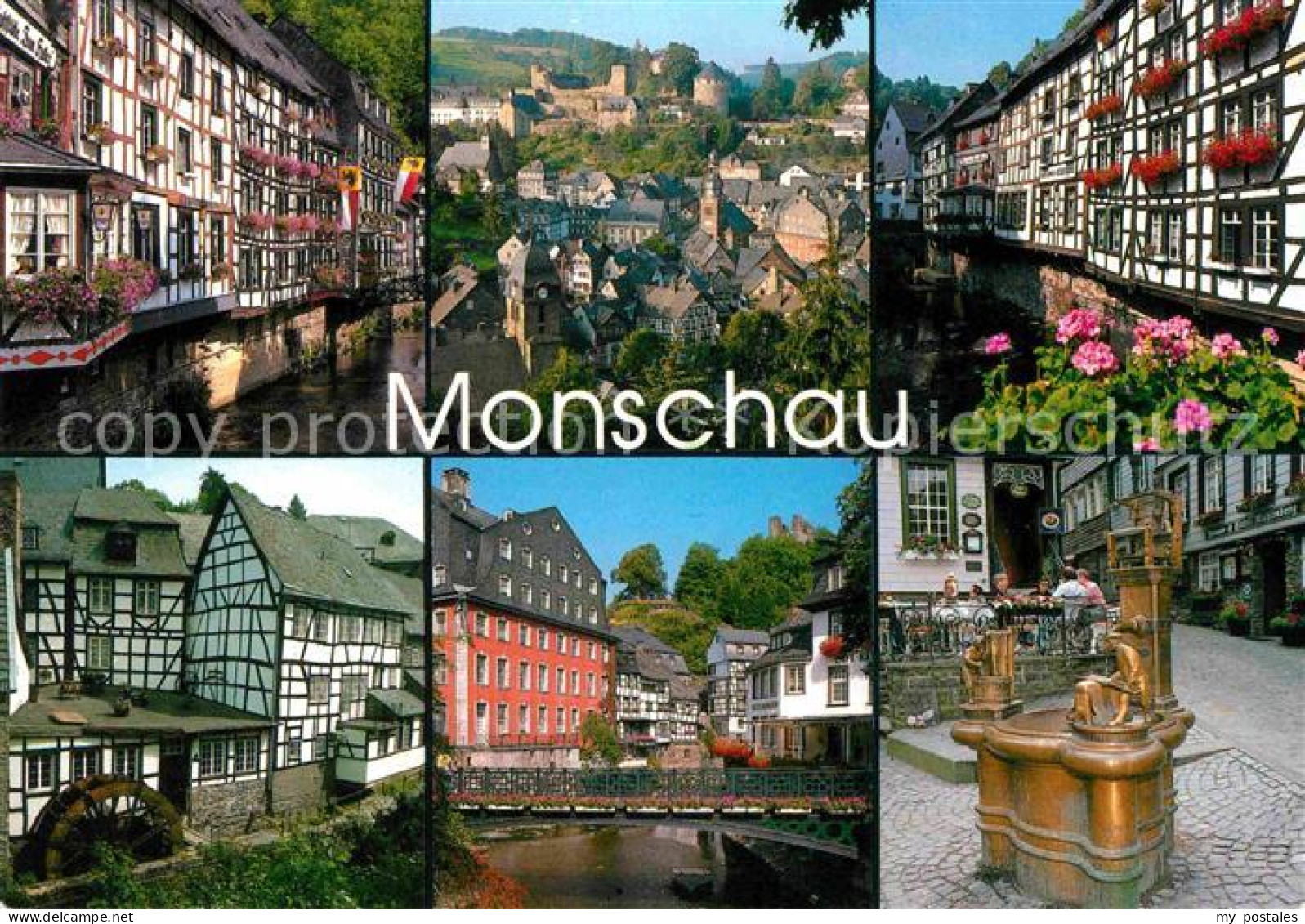 72724930 Monschau Fachwerk Brunnen  Monschau - Monschau