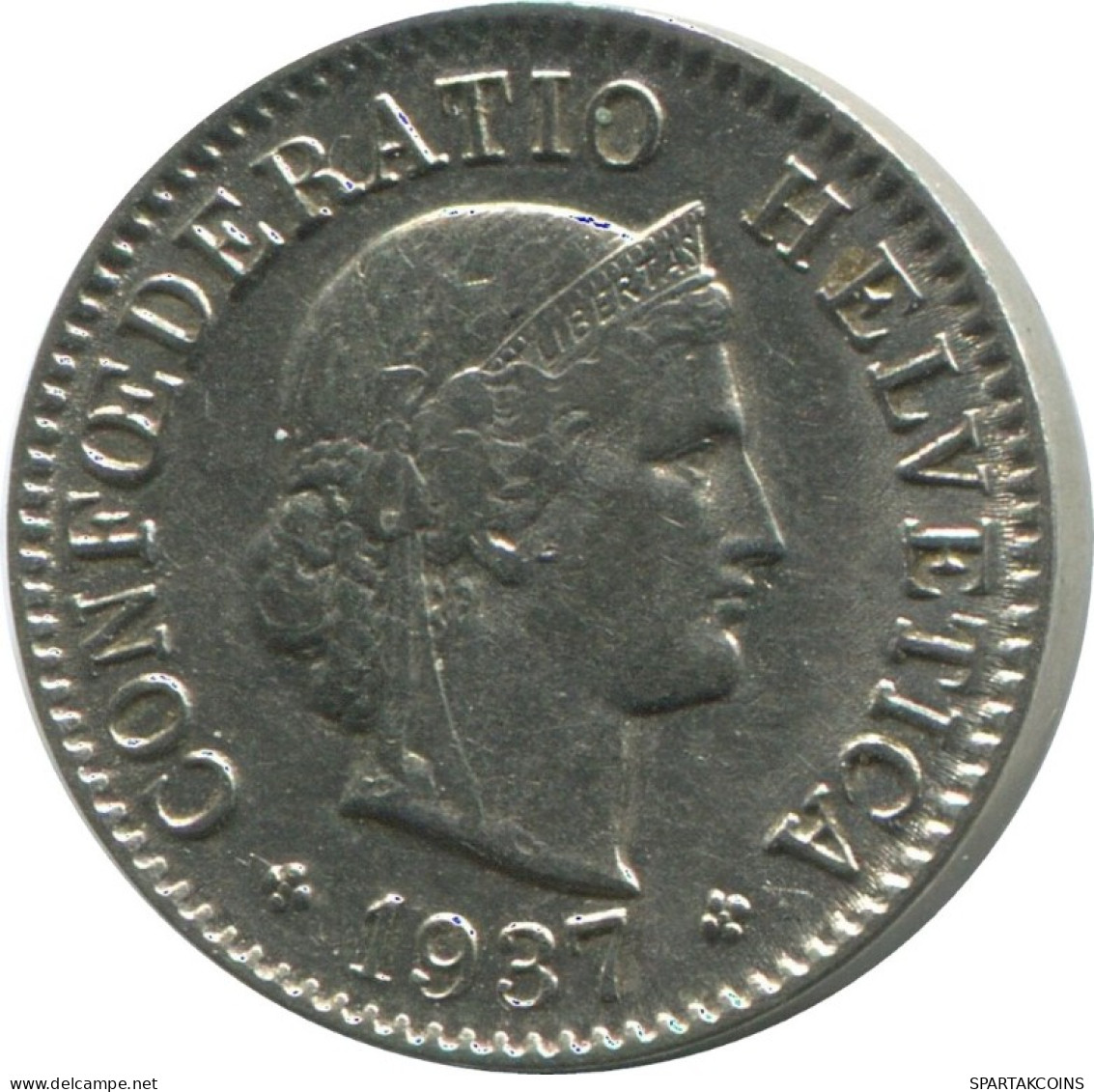 5 RAPPEN 1937 B SWITZERLAND Coin HELVETIA #AD922.2.U.A - Andere & Zonder Classificatie
