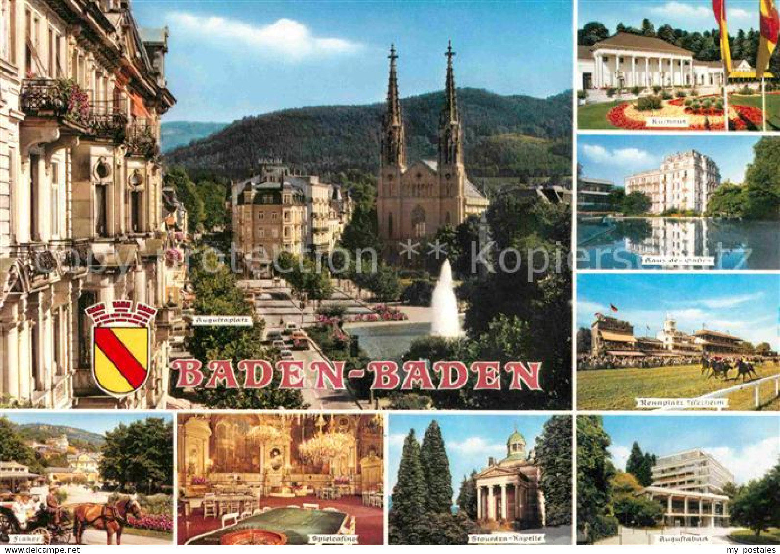 72724908 Baden-Baden Kurhaus Augustaplatz Fiaker Spielcasino Augustabad Rennplat - Baden-Baden