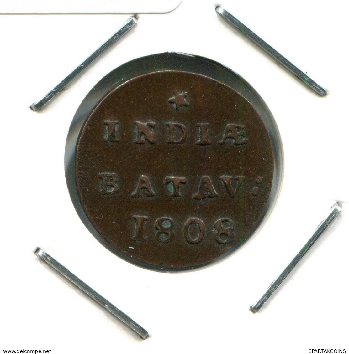 1808 BATAVIA VOC 1/2 DUIT NIEDERLANDE OSTINDIEN #VOC2090.10.D.A - Niederländisch-Indien
