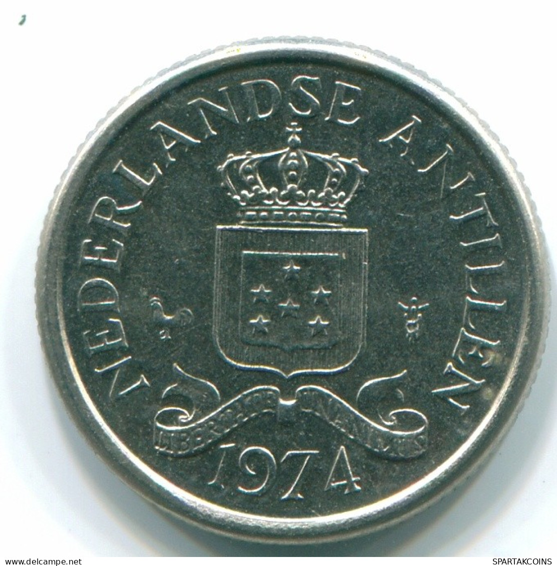 10 CENTS 1974 ANTILLES NÉERLANDAISES Nickel Colonial Pièce #S13500.F.A - Nederlandse Antillen