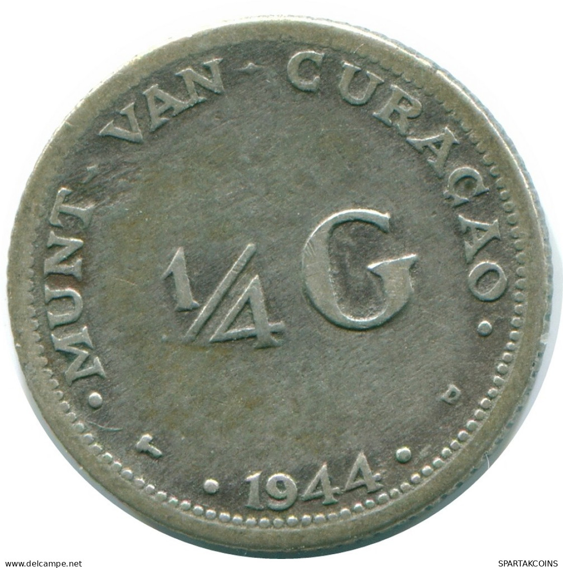 1/4 GULDEN 1944 CURACAO NIEDERLANDE SILBER Koloniale Münze #NL10654.4.D.A - Curacao