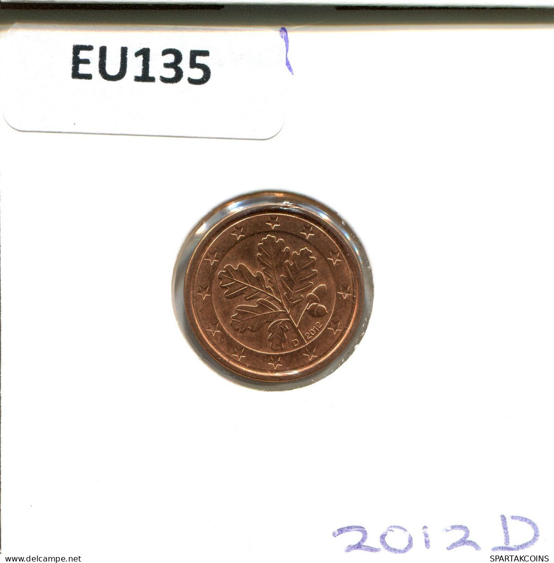 1 EURO CENT 2012 DEUTSCHLAND Münze GERMANY #EU135.D.A - Deutschland