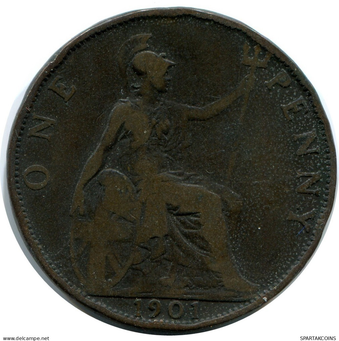 PENNY 1901 UK GBAN BRETAÑA GREAT BRITAIN Moneda #AZ005.E.A - D. 1 Penny