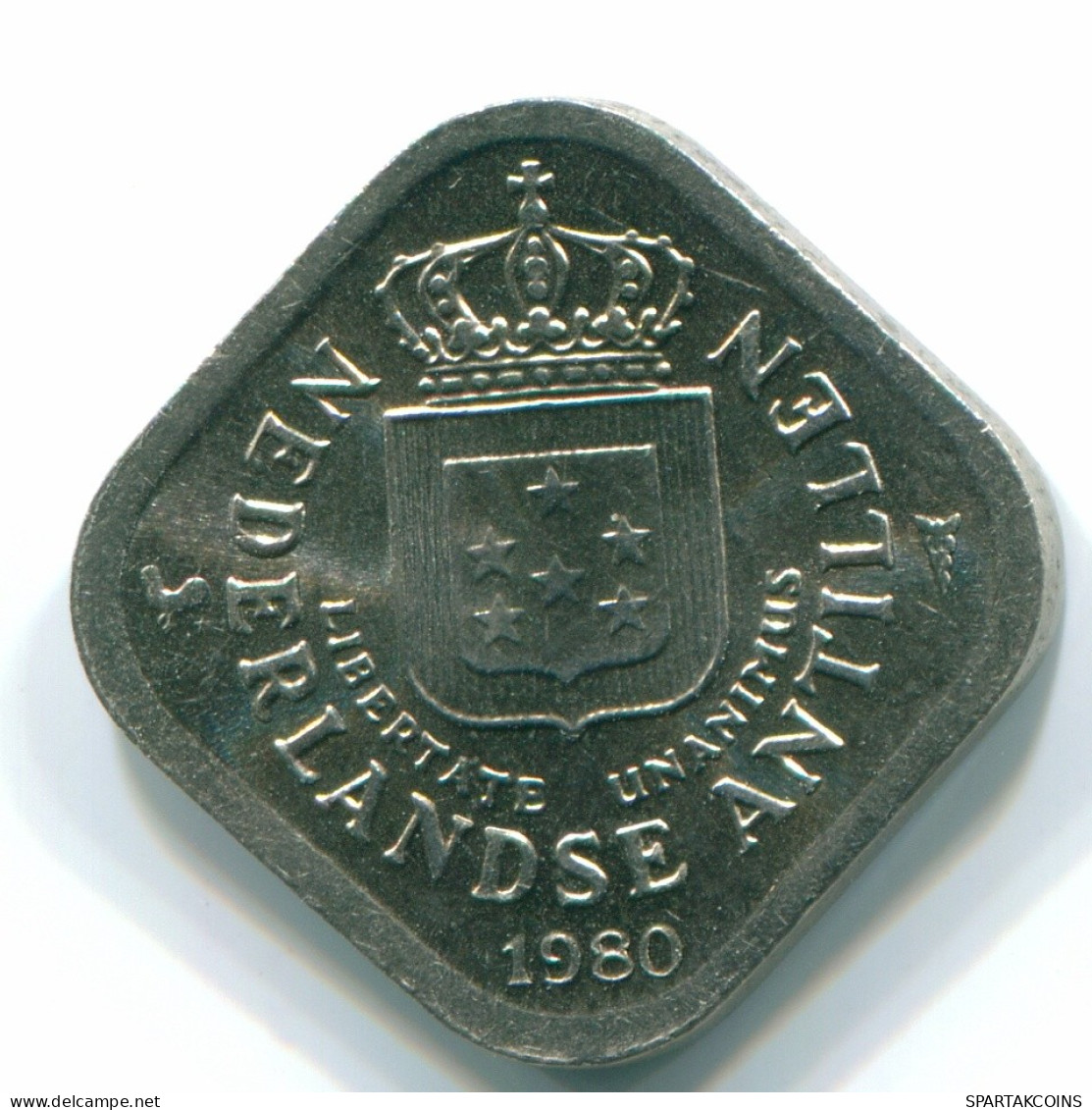 5 CENTS 1980 NIEDERLÄNDISCHE ANTILLEN Nickel Koloniale Münze #S12337.D.A - Netherlands Antilles