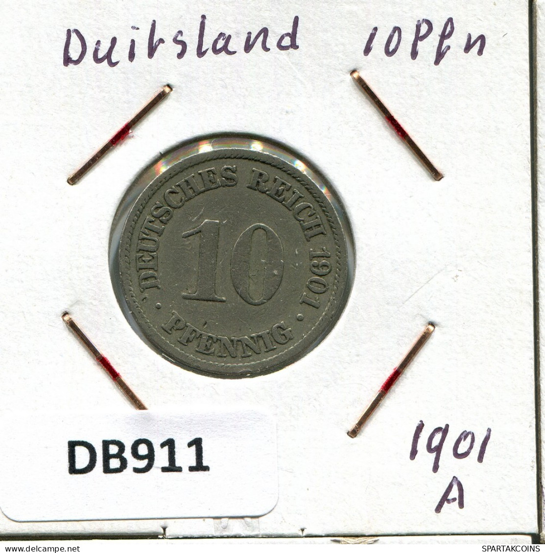10 PFENNIG 1901 A ALLEMAGNE Pièce GERMANY #DB911.F.A - 10 Pfennig