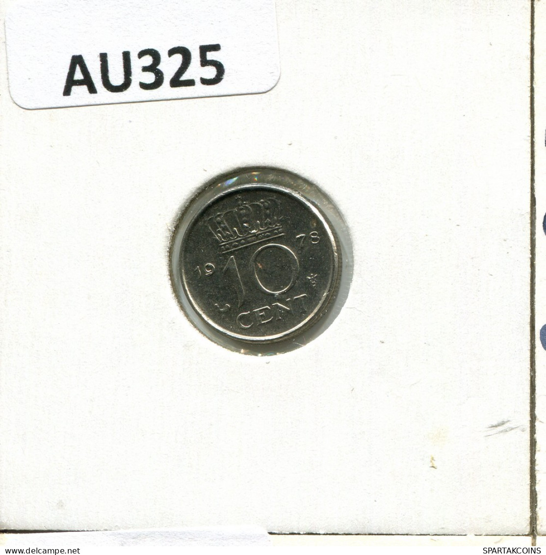 10 CENT 1978 NETHERLANDS Coin #AU325.U.A - 1948-1980 : Juliana
