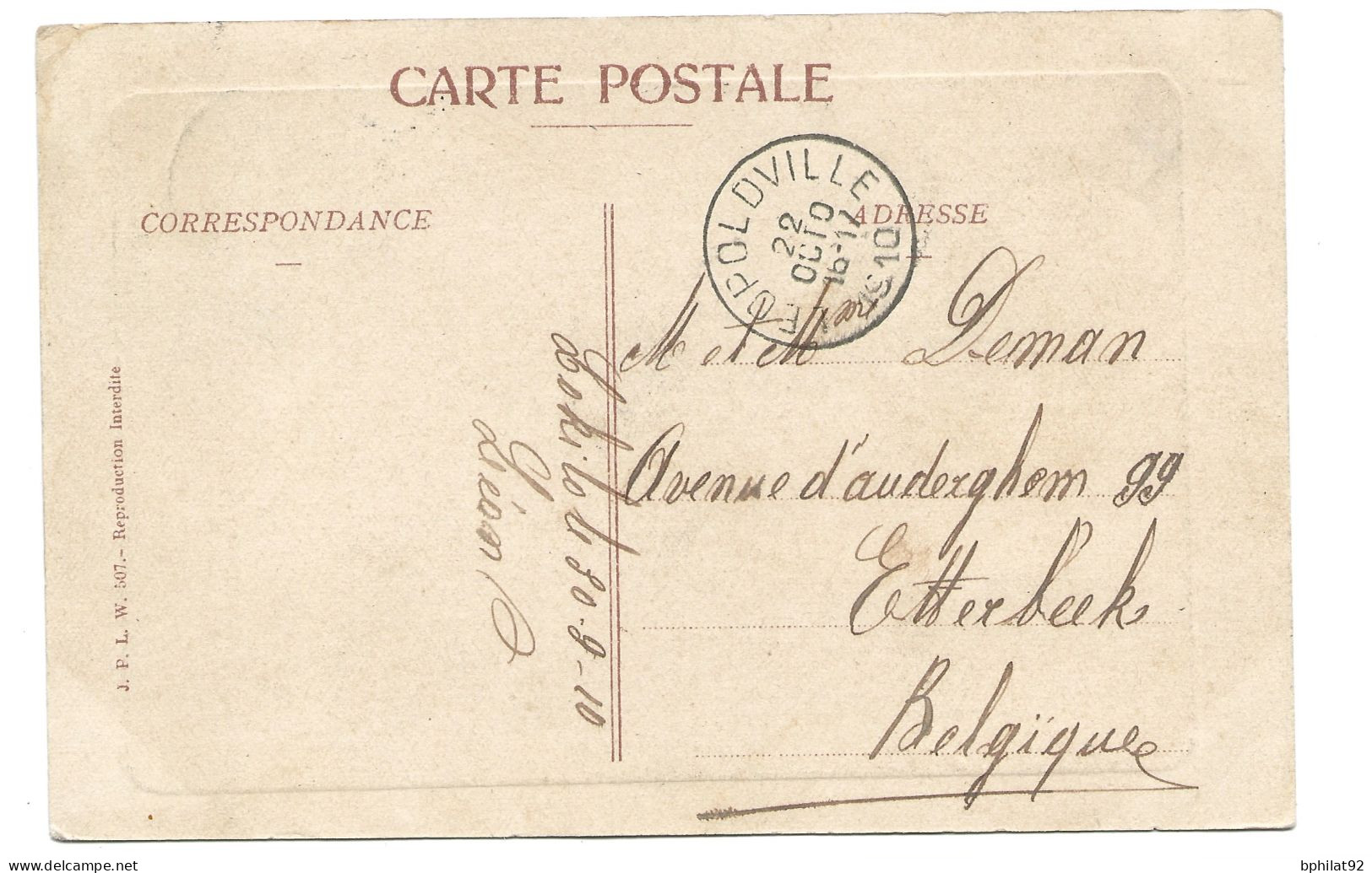 !!! CONGO, CPA DE 1910 À DESTINATION D'ETERBEEK (BELGIQUE), ARRIVÉE DU COMTE DE TURIN - CÉRÉMONIE À BOMA. - Covers & Documents