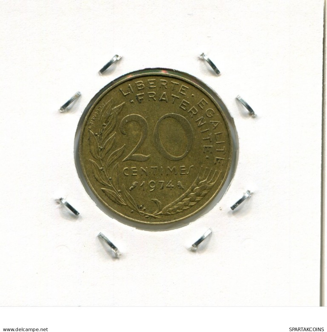 20 CENTIMES 1974 FRANCIA FRANCE Moneda #AN887.E.A - 20 Centimes