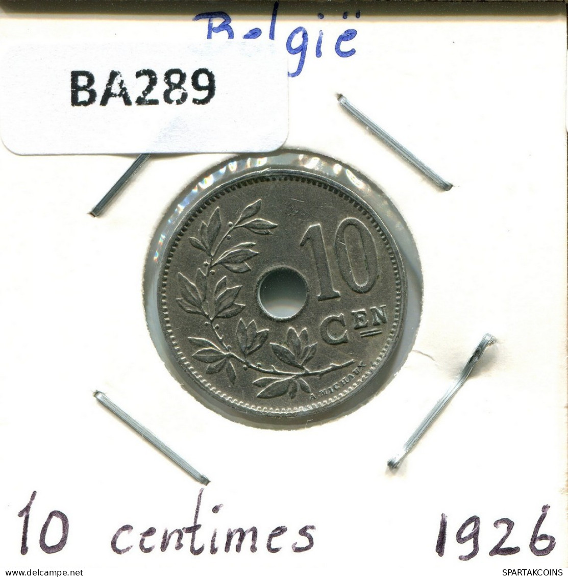 10 CENTIMES 1926 DUTCH Text BELGIUM Coin #BA289.U.A - 10 Centimes