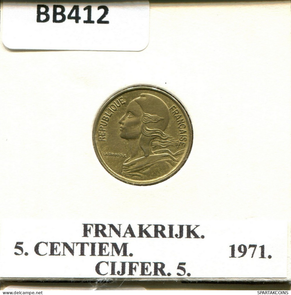 5 CENTIMES 1971 FRANKREICH FRANCE Französisch Münze #BB412.D.A - 5 Centimes