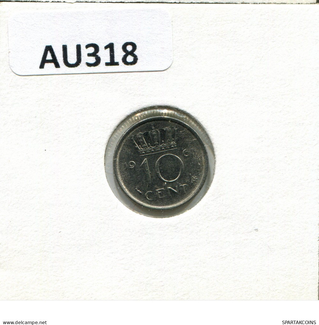 10 CENT 1965 NEERLANDÉS NETHERLANDS Moneda #AU318.E.A - 1948-1980 : Juliana