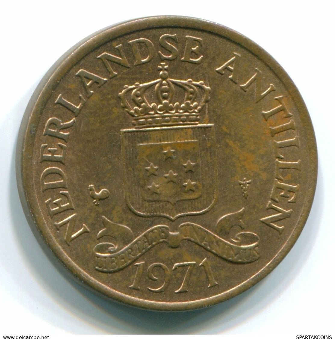 2 1/2 CENT 1971 NIEDERLÄNDISCHE ANTILLEN Bronze Koloniale Münze #S10481.D.A - Netherlands Antilles