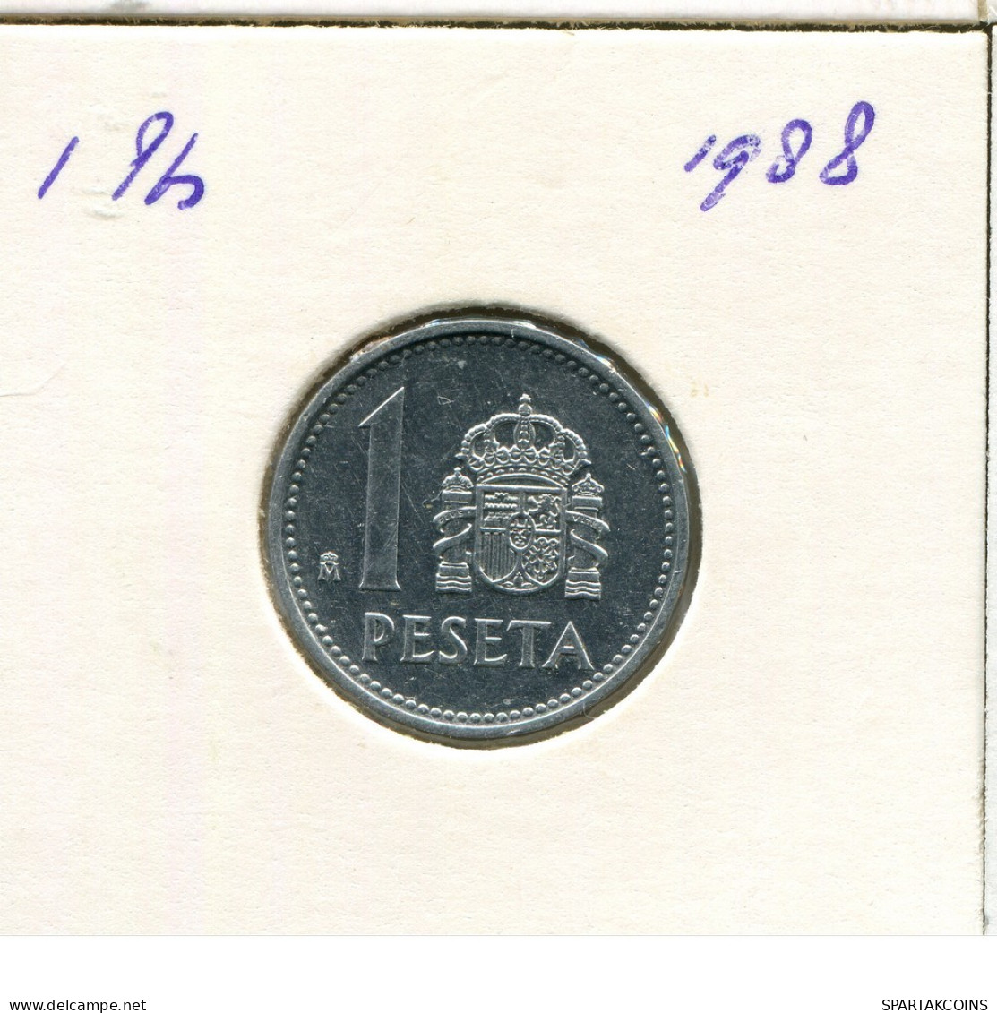 1 PESETA 1988 SPANIEN SPAIN Münze #AR825.D.A - 1 Peseta