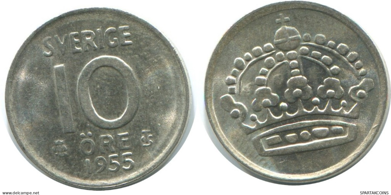 10 ORE 1955 SWEDEN SILVER Coin #AD053.2.U.A - Zweden