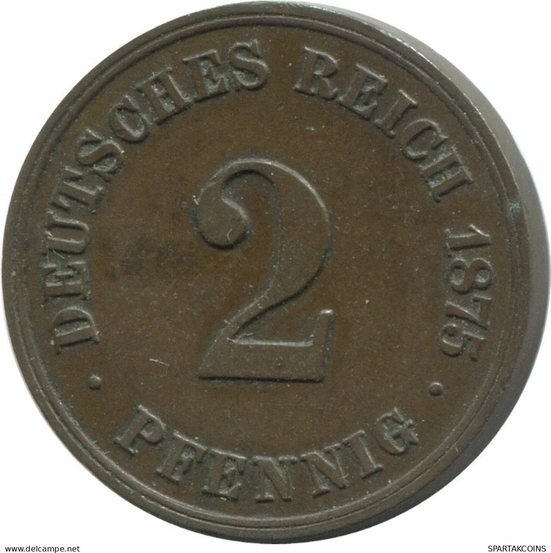 2 PFENNIG 1875 C DEUTSCHLAND Münze GERMANY #AE559.D.A - 2 Pfennig