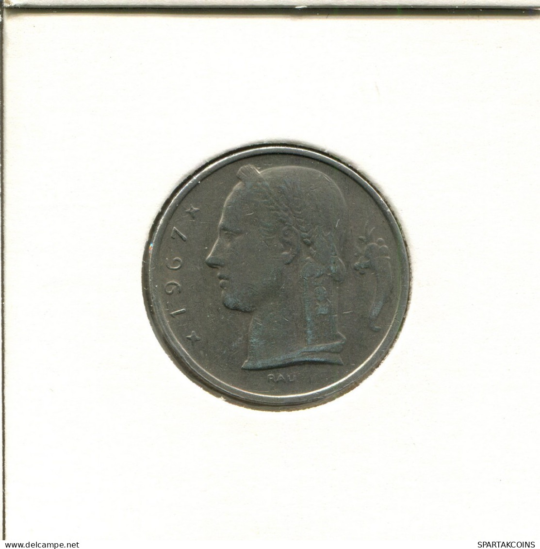 5 FRANCS 1967 FRENCH Text BÉLGICA BELGIUM Moneda #AU047.E.A - 5 Francs