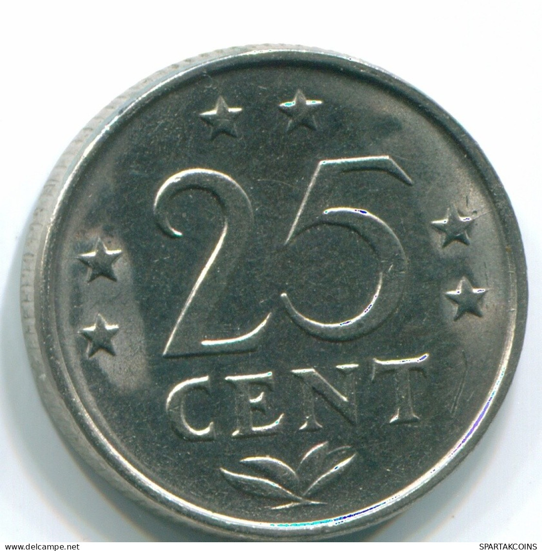 25 CENTS 1979 ANTILLAS NEERLANDESAS Nickel Colonial Moneda #S11653.E.A - Nederlandse Antillen