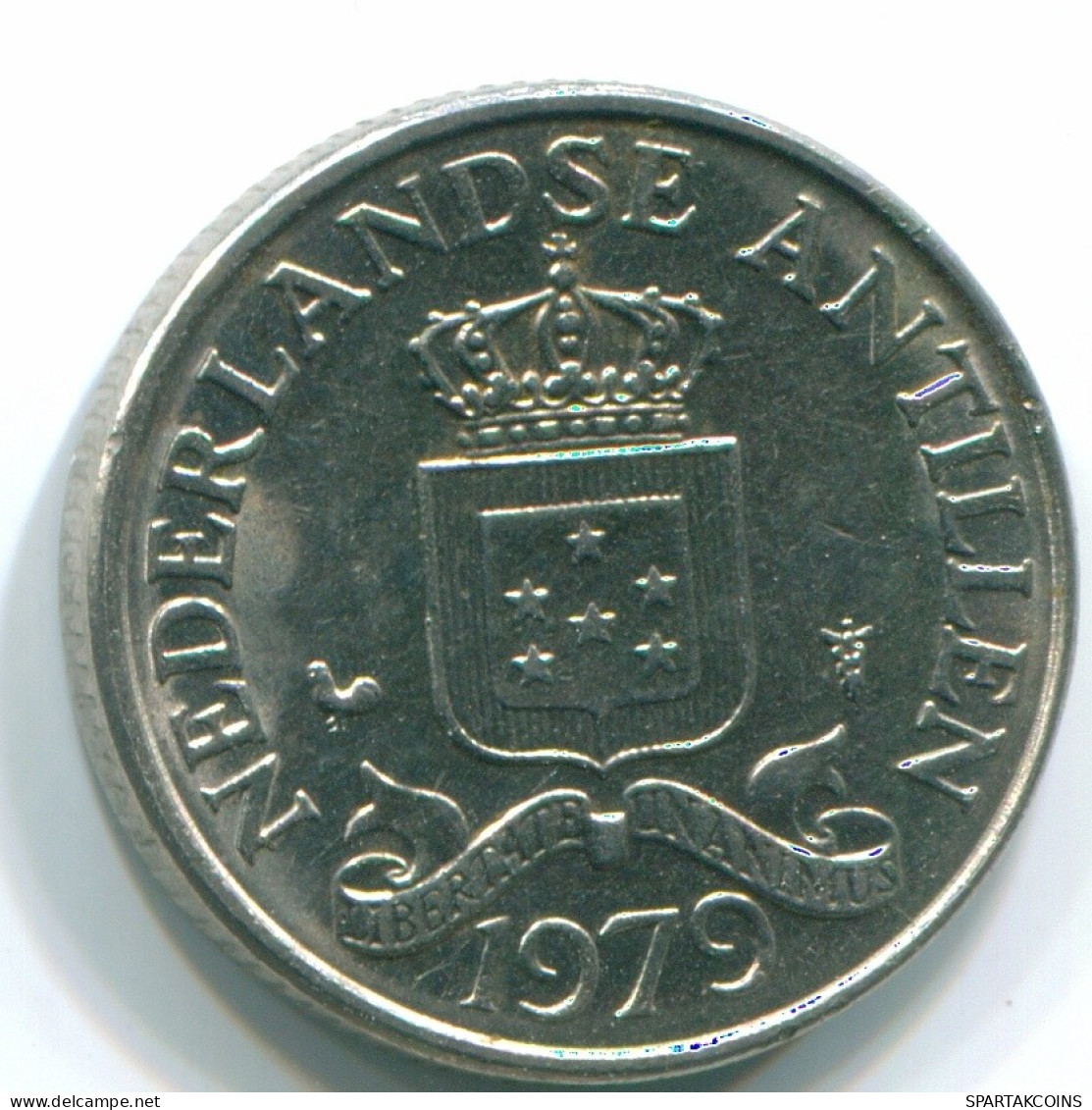 25 CENTS 1979 ANTILLAS NEERLANDESAS Nickel Colonial Moneda #S11653.E.A - Nederlandse Antillen